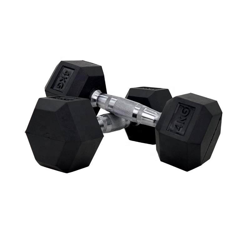 Quả tạ tròn cao su Bài tập 5kg 7,5kg 10kg Quả tạ tại nhà Phòng tập thể dục Hex Dumbbells Cao su